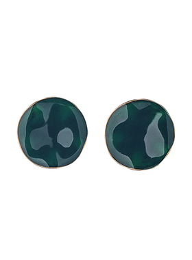 【新年礼物】Fellala/翡拉拉「绿光」原创轻奢复古耳钉耳饰配饰