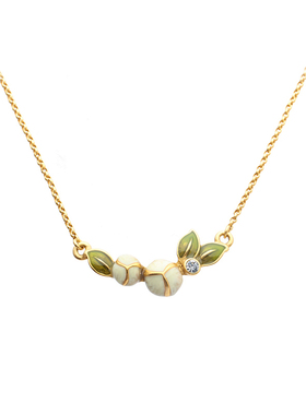 Fellala/翡拉拉「十二生辰花」系列原创小众设计高级石榴花项链