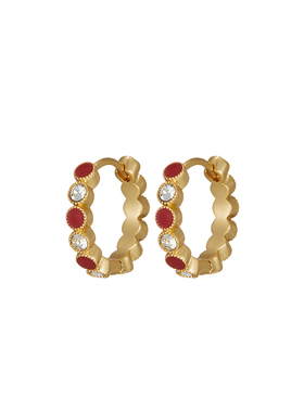 Fellala/翡拉拉「红运新年」系列开运首饰原创设计红色耳环女