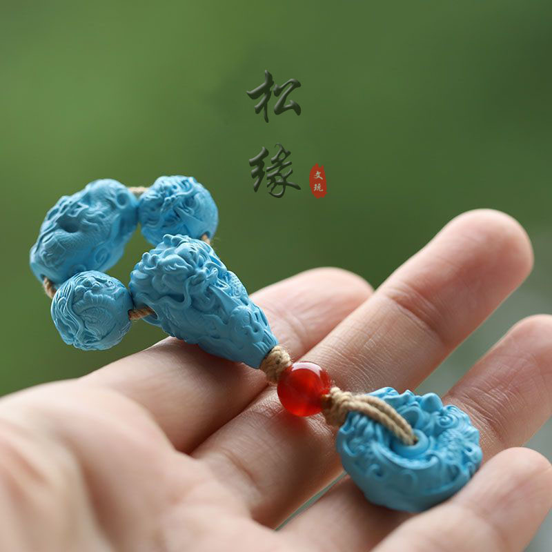 套装三通单珠卡子直播优化绿松石