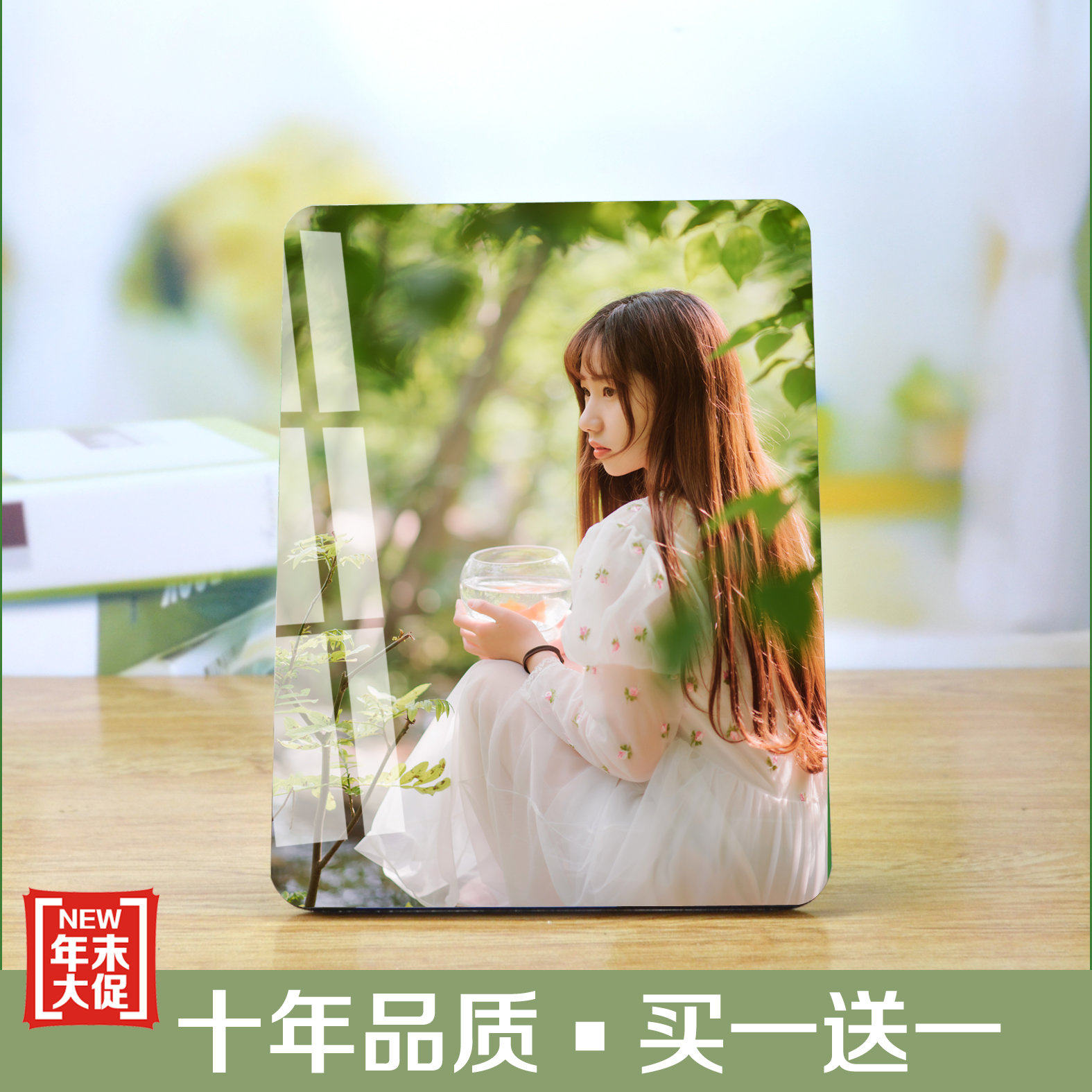 桌摆儿童影楼挂墙水晶婚纱照定制图片