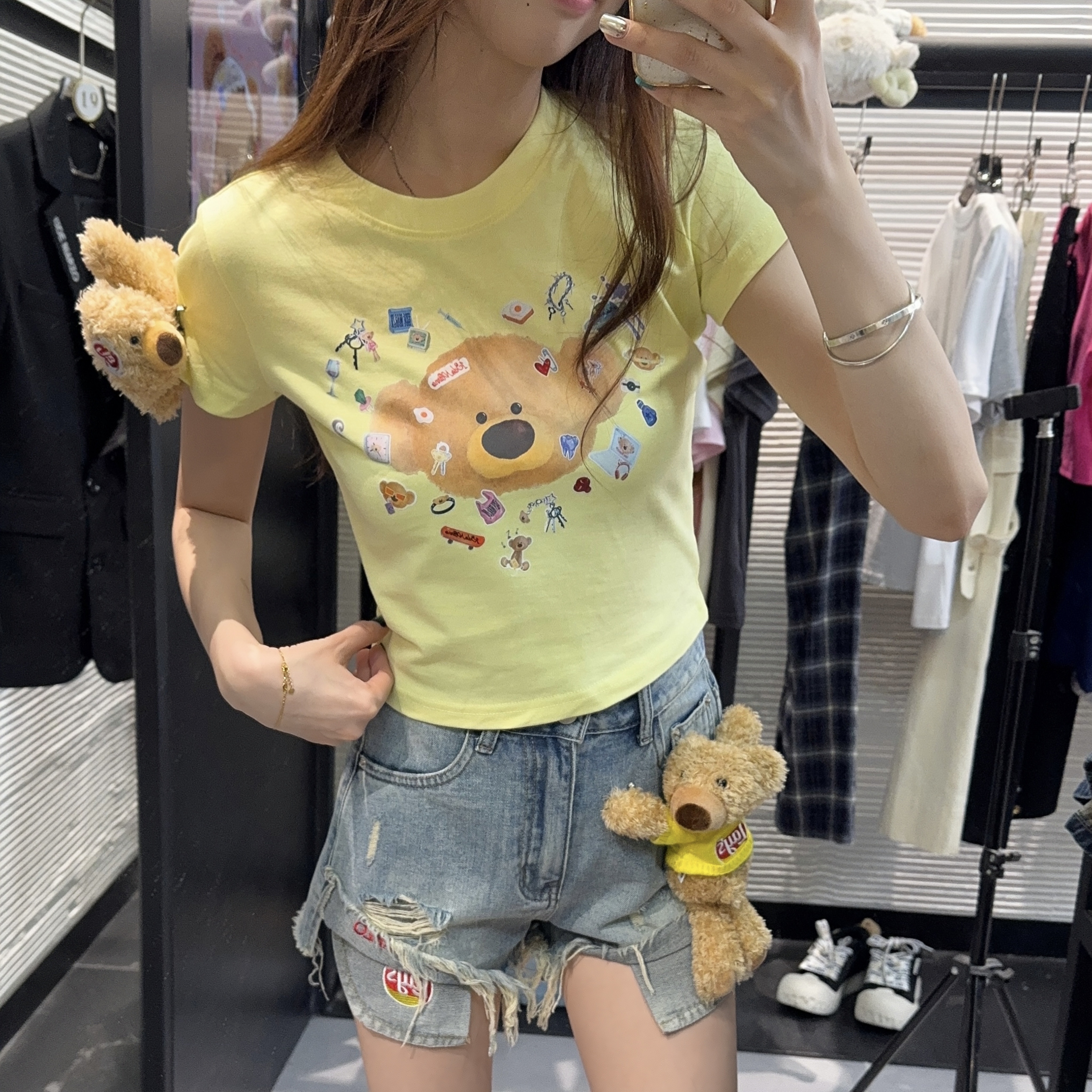 ins设计师款夏季减龄显瘦T恤