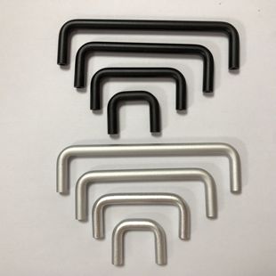 铝制拉手机箱机柜门把手1U2U3U4U直径8mm圆形把手暖灯细M4牙拉手