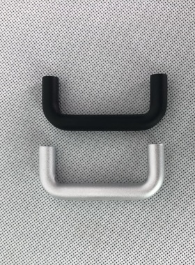 2U圆形10mm把手 64孔距工业机箱提手 拉手 喷砂氧化黑色 银色包邮