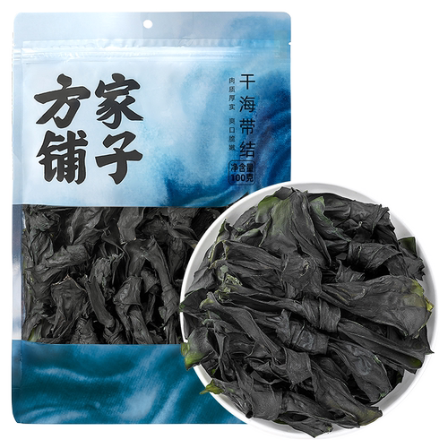 方家铺子干海带结100g海产干货煲汤炖菜凉拌火锅食材中华老字号