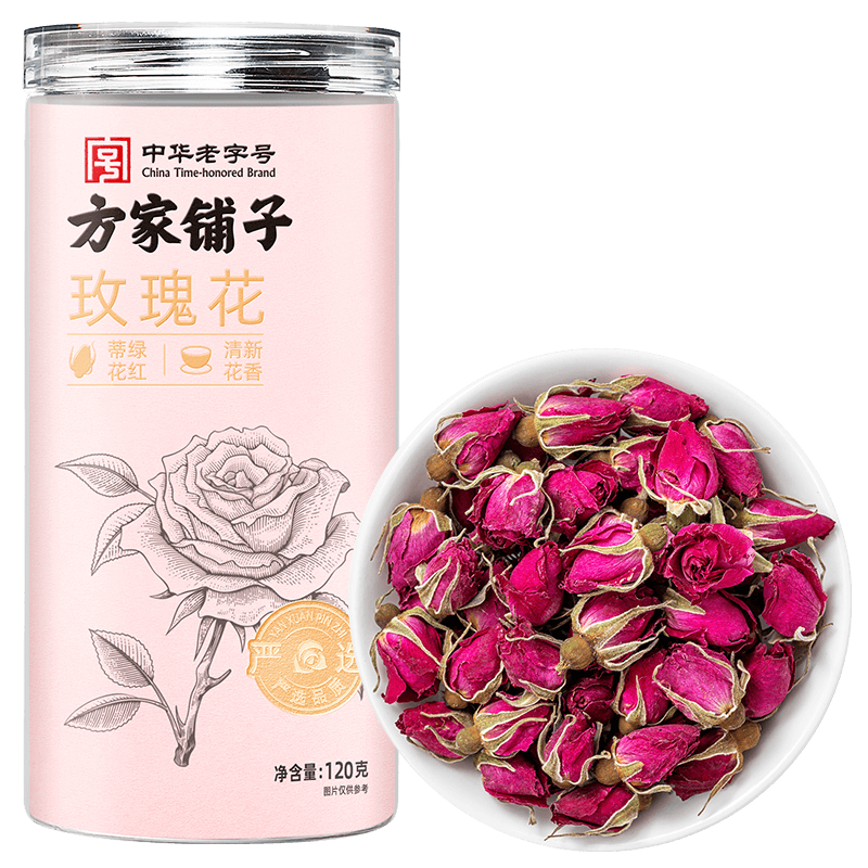 方家铺子中华老字号玫瑰花平阴干重瓣...