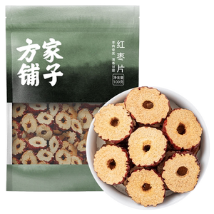 方家铺子红枣片新疆红枣无核泡茶泡水煮粥零食100g/袋中华老字号
