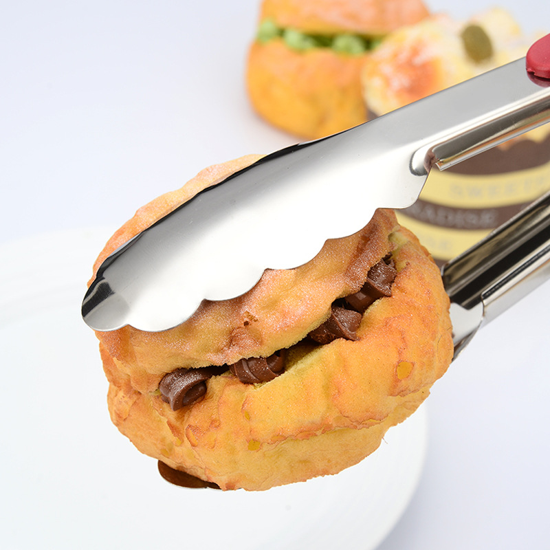 加厚不锈钢食品夹 自助餐烤肉夹厨房面包夹子烧烤夹食物牛排夹