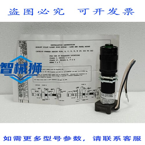 原装供应 ADALET 系列 XLP CL-I-II GRPS 防爆绿色 120V