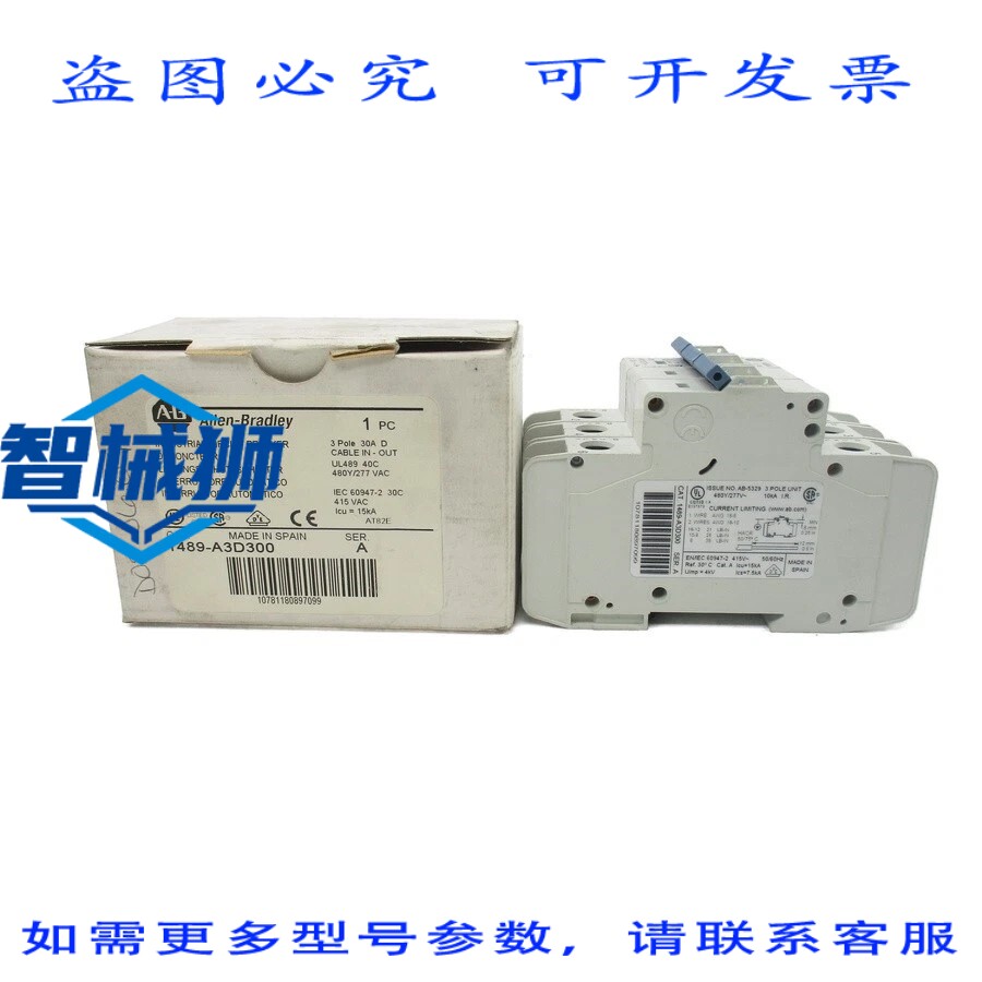 原装供应 罗克韦尔AB 1489-A3D300 系列A 277VAC 30A NSMP