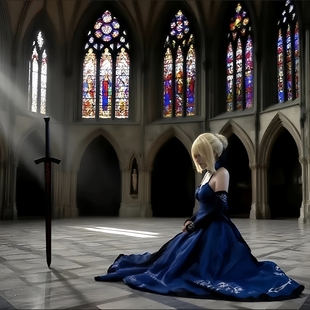 Alter fate黑saber一破cosplay礼服装吾王cos阿尔托莉雅三破礼服