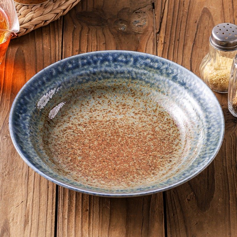 日本进口砂地复古窑变碗盘日式陶瓷家用面碗菜盘饭碗汤碗餐具做旧,餐饮具,碗,淘宝优惠券,粉丝福利购,淘宝优惠卷