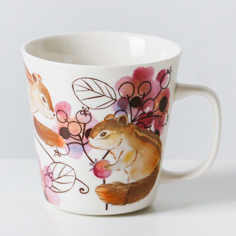 日本原装进口和蓝陶瓷马克杯卡通日式家用高档礼物釉下彩水杯子