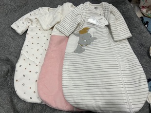 外贸原单秋冬宝宝天鹅绒纯棉夹棉可脱卸有袖长袖睡袋大码防踢被