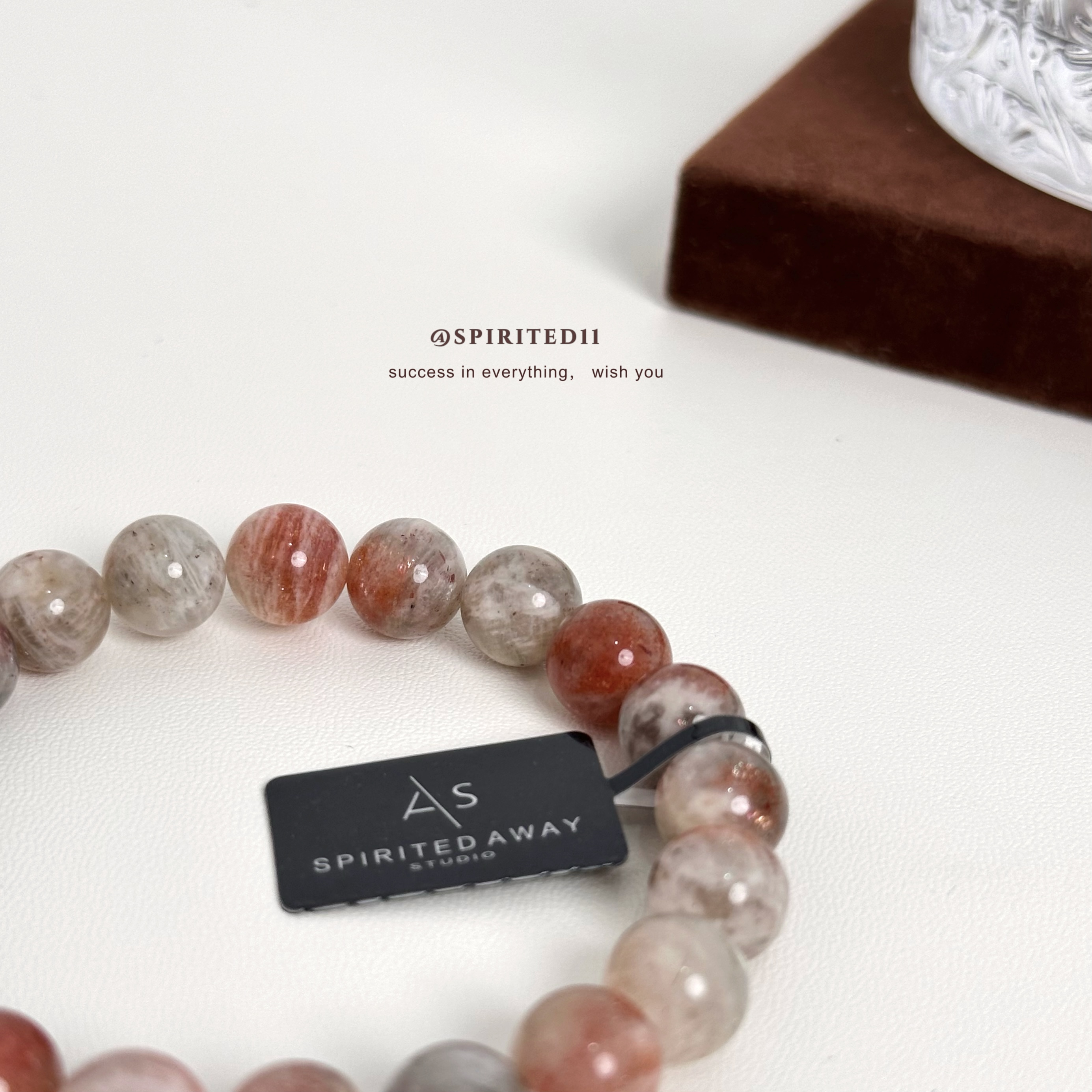 【SA】天然阿鲁沙太阳石金太阳水晶手串 设计款玉石手链男女同款