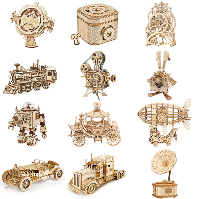 Robotime ROKR DIY 3D Wooden Puzzle Gear Model Building Kit