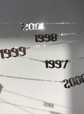 Stainless Steel Birth Year Necklaces For Women Men Gold