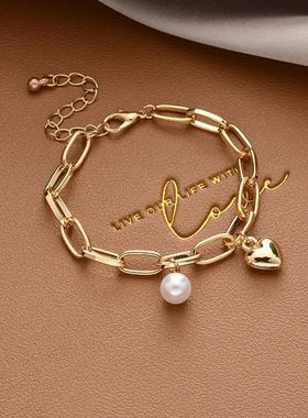 Korean Style Pearl Bracelet Female Light Luxury Niche