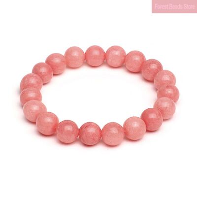 Natural Stone Pink Chalcedony Bracelet for Woman for Gift