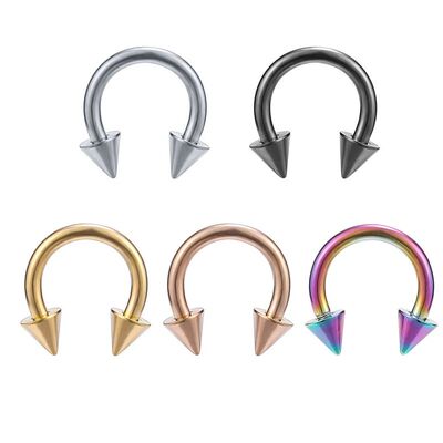 1pc Fashion stainless steel Horseshoe Fake Nose Ring C Clip