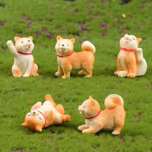 DIY Akitas Puppy Dog Bonsai Figurine Miniature Ornament
