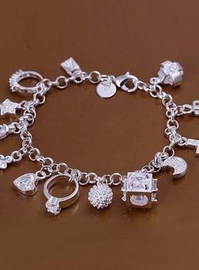 hot sale valentine gift charm 925 Silver Color Jewelry