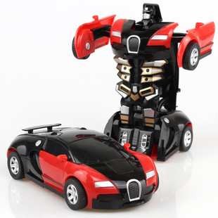 New One-key Deformation Car Toys Automatic Transform Robot
