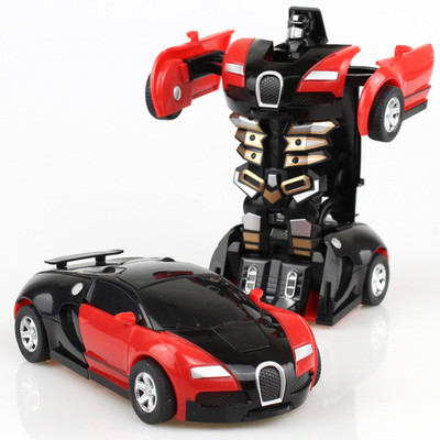 New One-key Deformation Car Toys Automatic Transform Robot