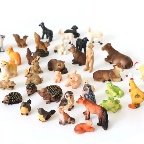 Miniature Animals Figures Set Mini Garden Farm Forest
