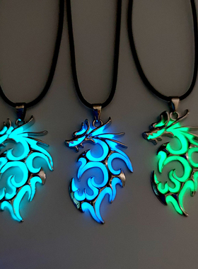 Vintage Punk Luminous Glowing In The Dark Moonstone Dragon