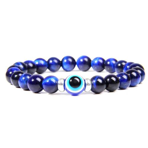 Fashion Natural Stone Beads Evil Eye Bracelet Handmade