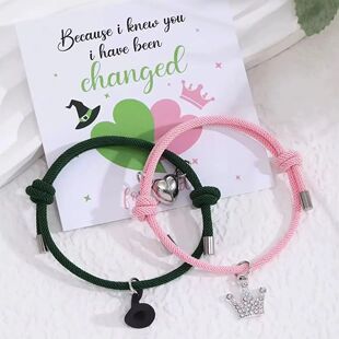 Bracelets Couple Charm Hat Crown Witch Rhinestone Wicked