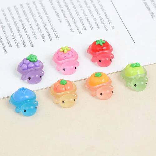 100/50/30pcs Cute Mini Luminous Turtle Ornaments Glowing in