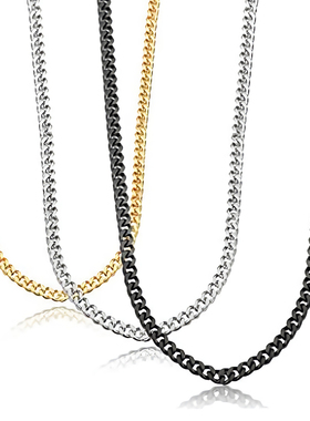 New Punk Vintage Men Necklace Stainless Steel Cuban Link