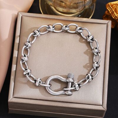 Horse-shoe knot Bracelet For Men Women Stainless Steel