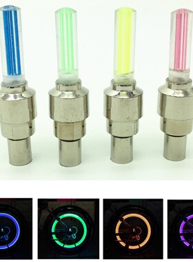 2PCS New LED Bicycle Lights Wheel Tire Valve Caps Bike Acce