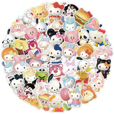 2023 60pcs Cute Cartoon Art Bohemian Aesthetic Stickers