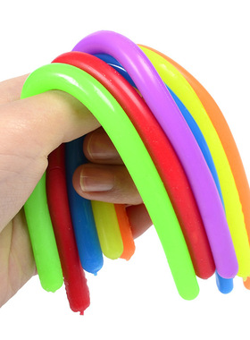 New 5Pcs TPR Elastic Noodles Stress Reliever Toy Vent