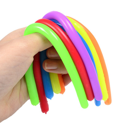 New 5Pcs TPR Elastic Noodles Stress Reliever Toy Vent