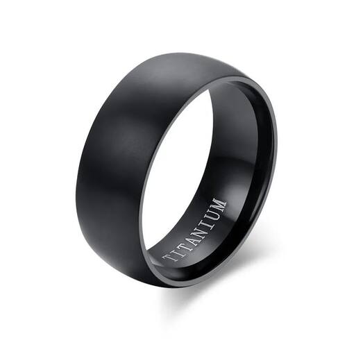 2025 New Titanium Rings For Men 8mm Cool Black Male Ring