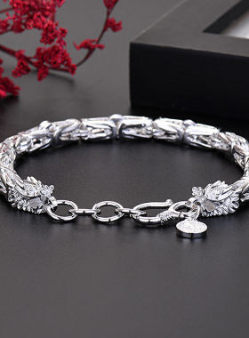 New925 Sterling Silver Exquisite dragon head Chain bracelets