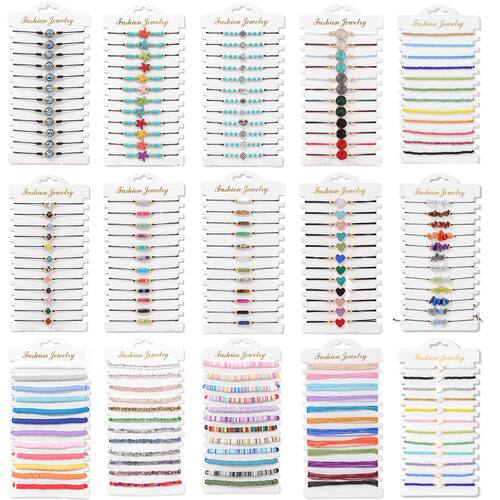 12pcs/set Dopamine Rope Bracelet Heart Starfish Fruit