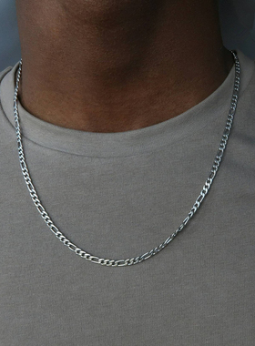 Fashion New Figaro Chain Necklace For Men Punk Silver Color
