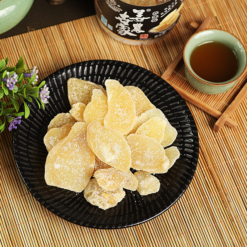 良冈山 明姜片200g状元故里长泰特产 零食即食姜糖片罐装 干姜