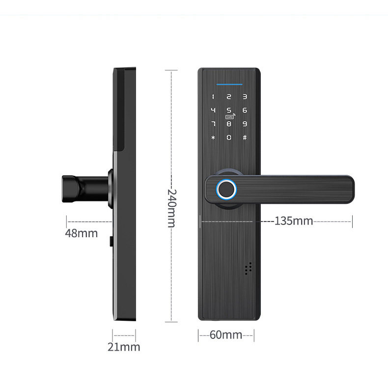 wifi涂鸦智能家居指纹锁zigbee家庭安防民宿防盗智能门锁B1