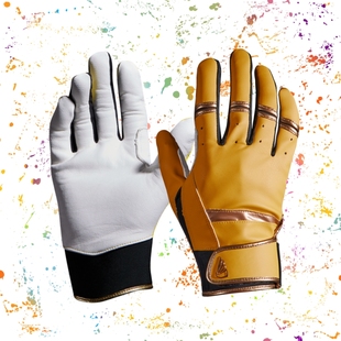 翅膀2026款打击手套棒球垒球羊皮训练加厚高寿命可印号码橙色