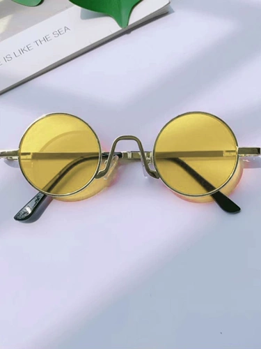 Детские трендовые модные желтые солнцезащитные очки, китайский стиль