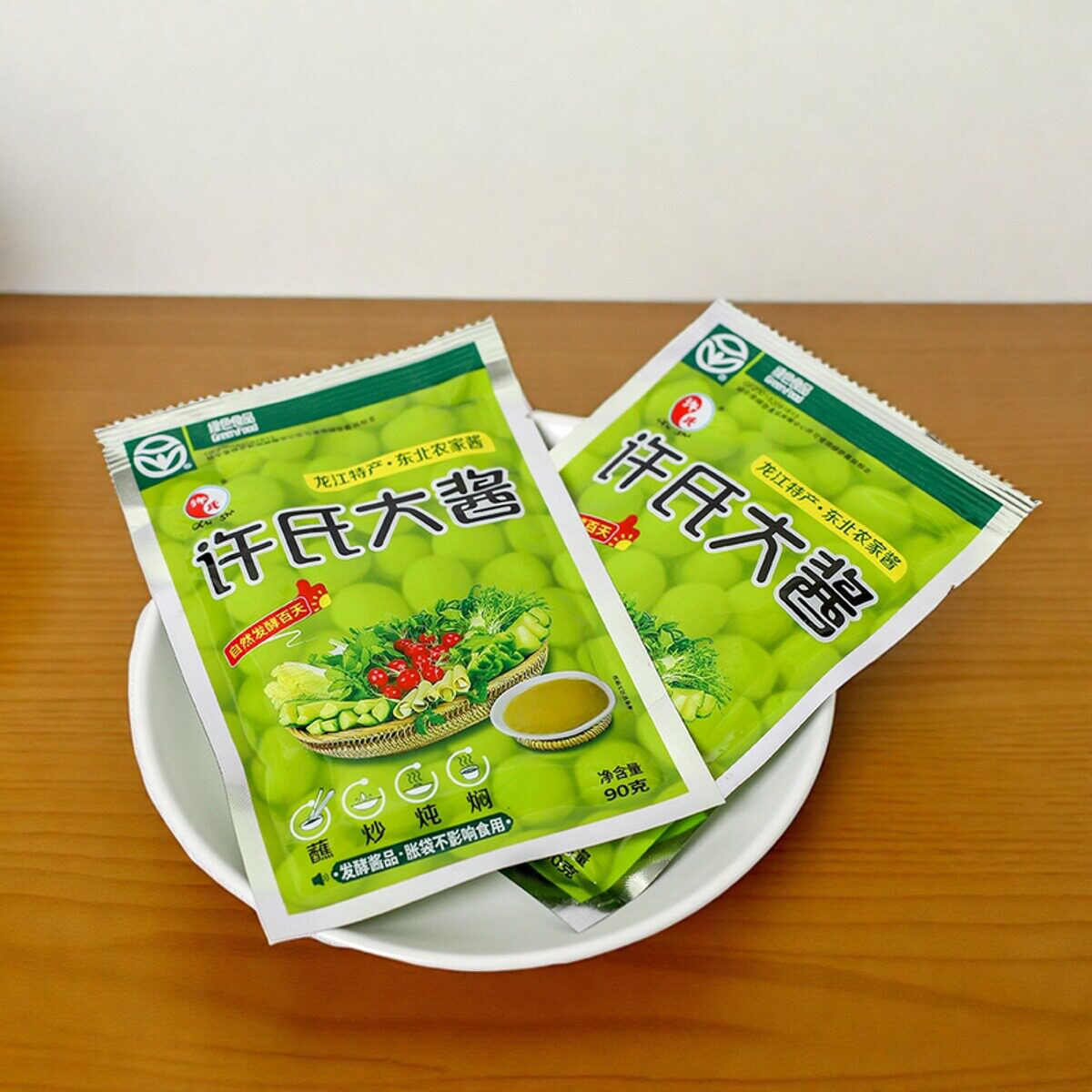 东北大酱许氏90g*10袋双城特产农家臭大酱老式农村自制黄豆酱蘸酱