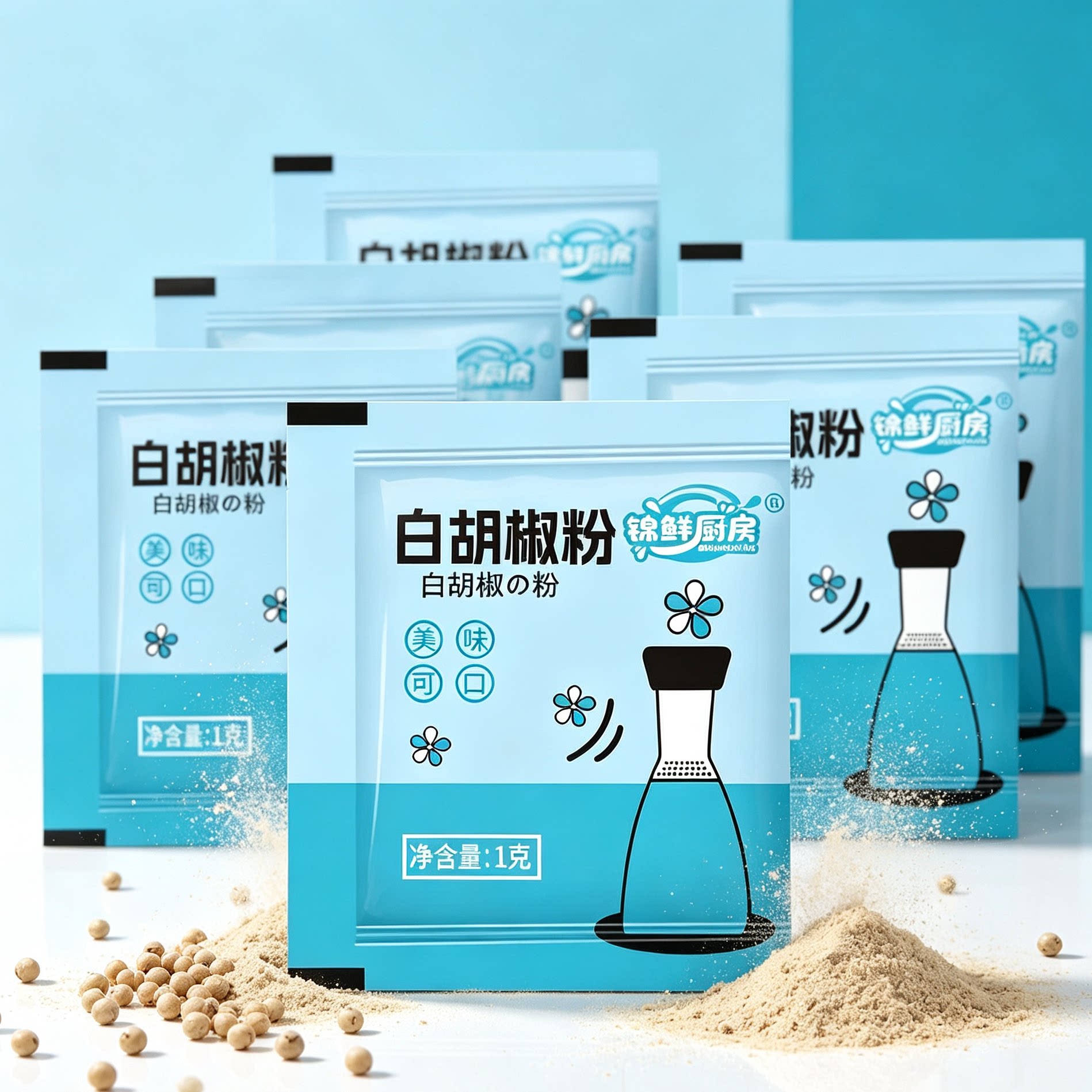白胡椒粉1g小包装馄饨煲图片