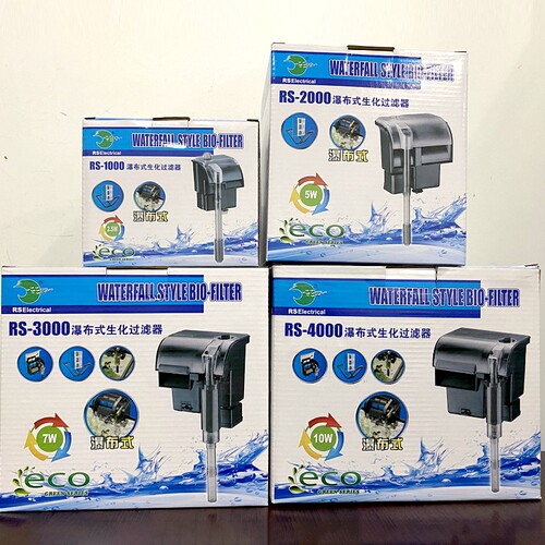 日胜RS-1000/2000/3000/4000瀑布式生化抽水过滤器外挂式过滤器